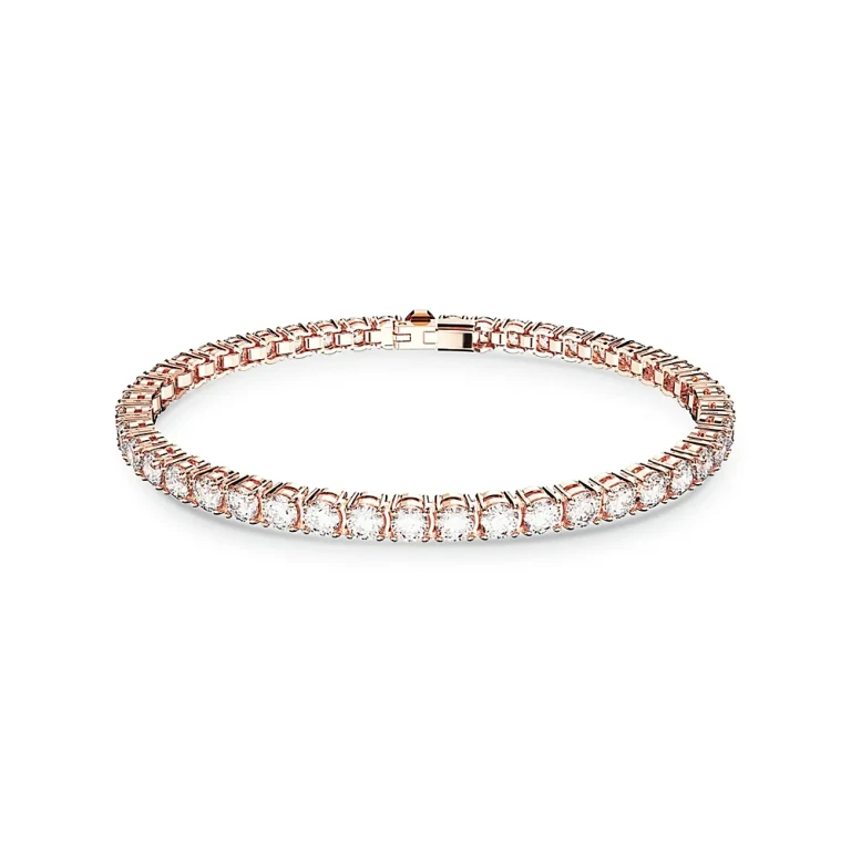 Swarovski Matrix Tennis Bracelet in Rose Gold Tone