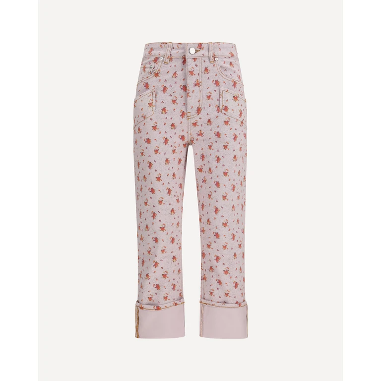 GANNI Printed Capri Pants Female 27