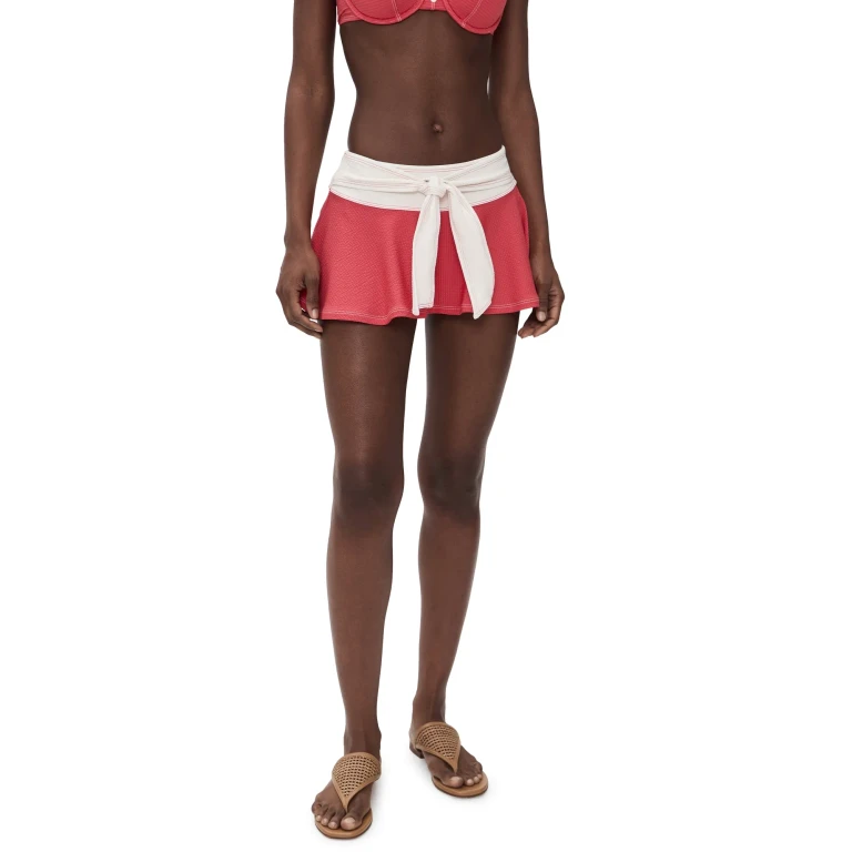 Solid & Striped The Malena Skirt Rooftop Red XL