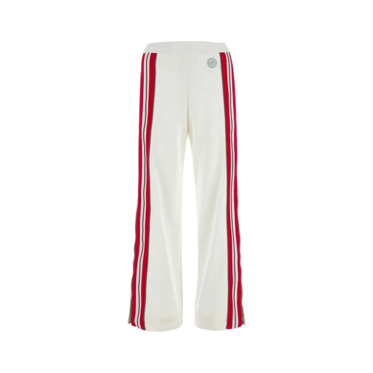 Pantalon Gucci pour femme en mélange de polyester blanc