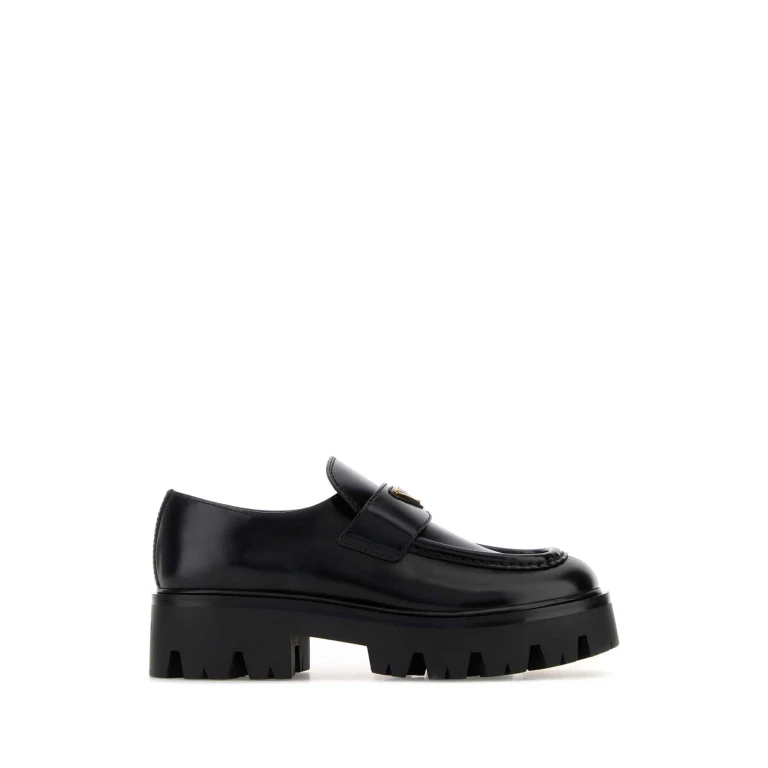 Prada Black Leather Loafers