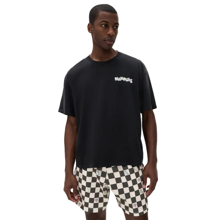 Nahmias Flower Trip Boxy Tee Aged Black Jersey XL
