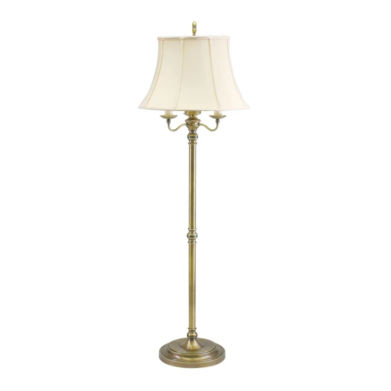 House of Troy Newport 63" Antique Brass Bridge Floor Lamp