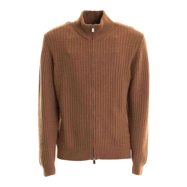 Corneliani Pull Col Rond - Marron