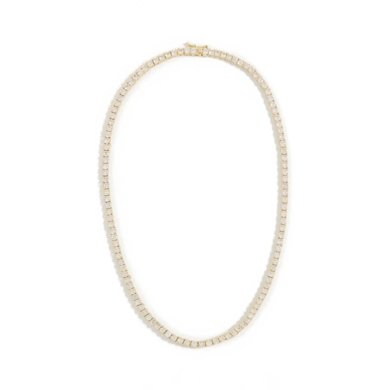 SHASHI Medium Tennis Necklace Silver One Size