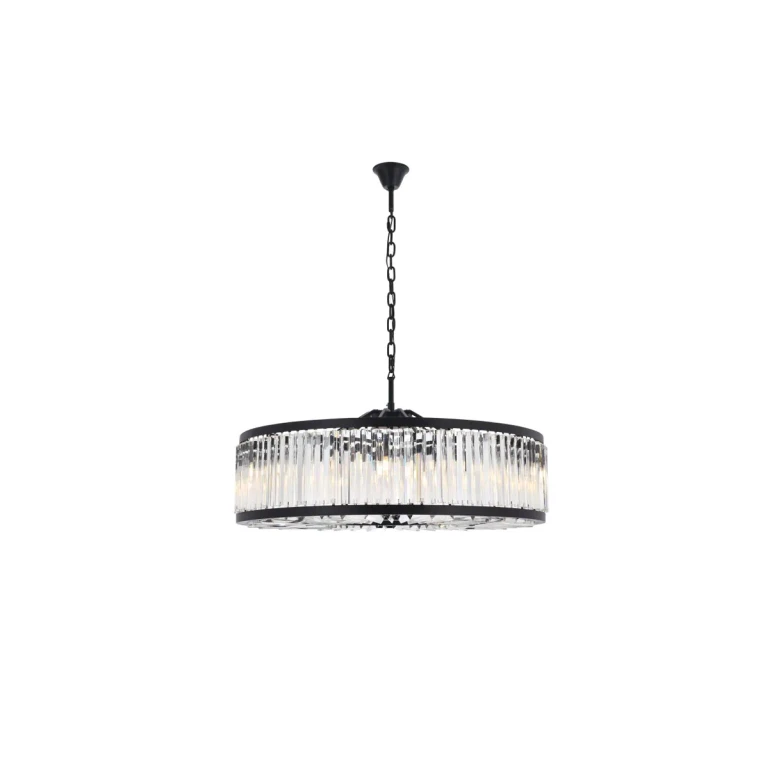Matte Black Chandelier from the Chelsea Collection
