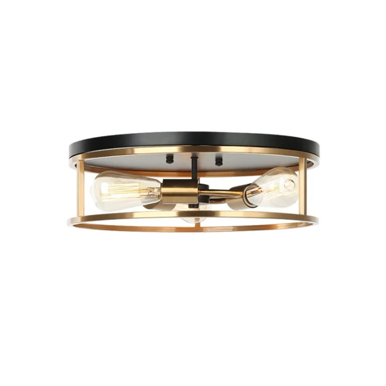 Matte Black Brass Flush-Mount from the Knox Collection