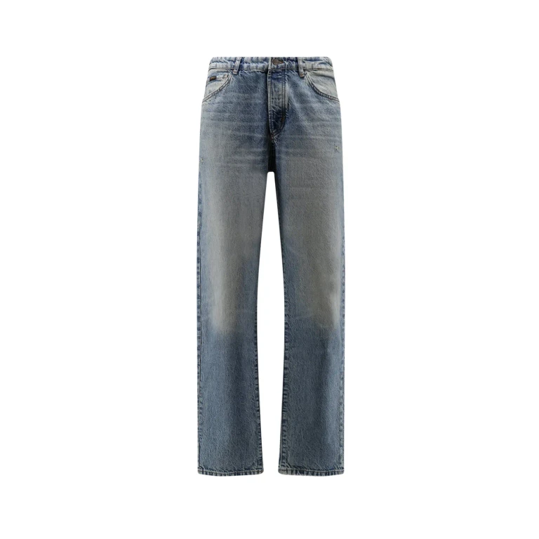 Hugo Boss Cotton Jeans With Back Suede Logo Patch
