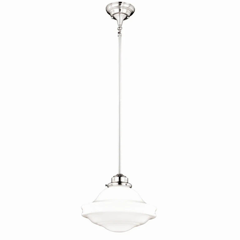 Satin Nickel One Light Pendant from the Huntley Collection
