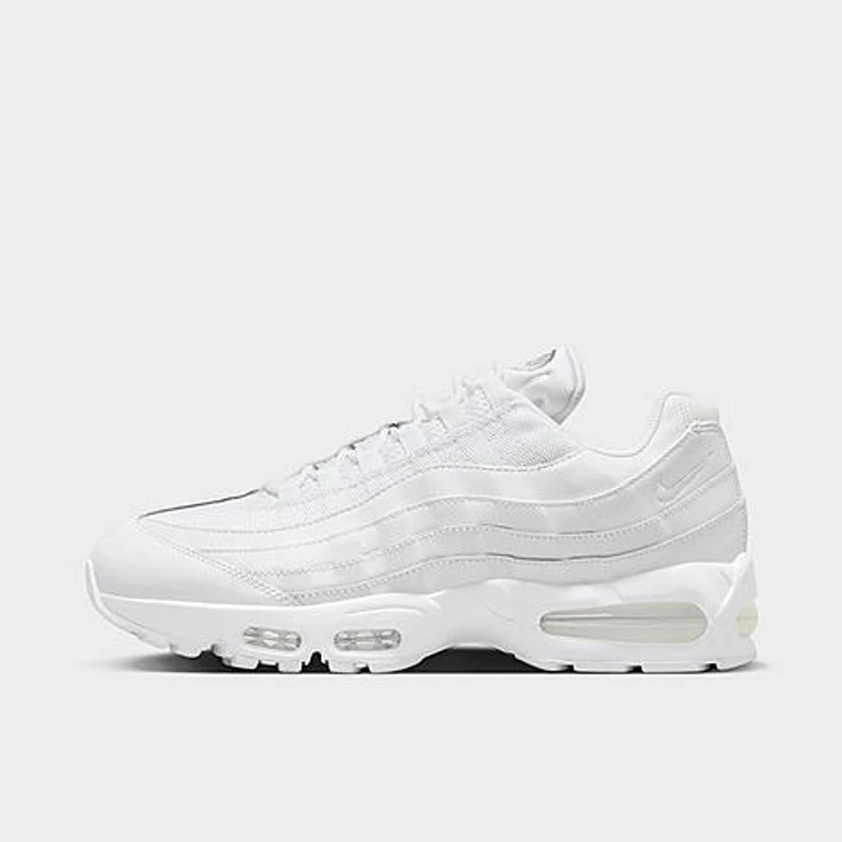 Nike Men's Air Max 95 Big Bubble Casual Shoes in White/Pure Platinum Size: 7.0