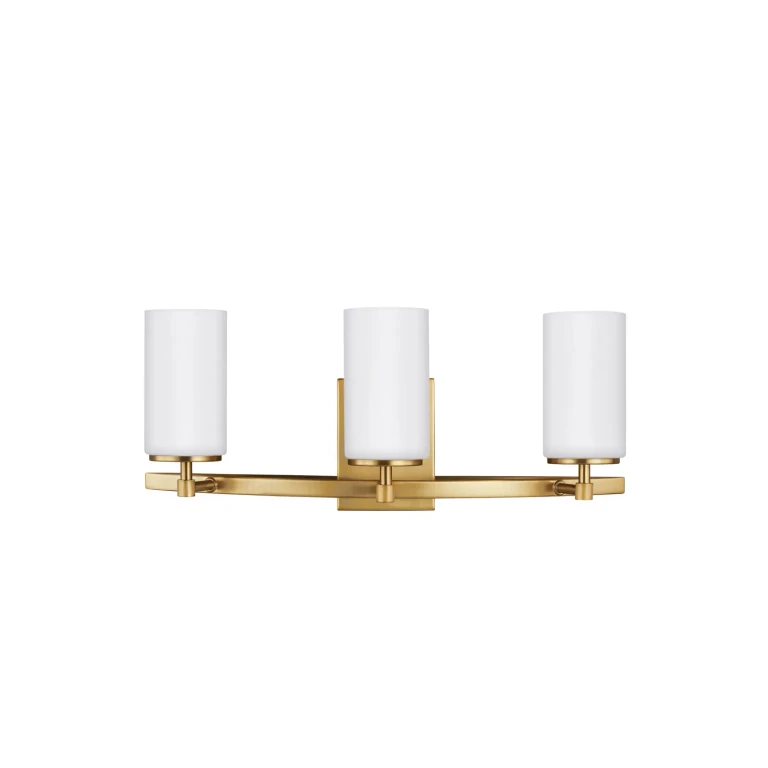 Alturas 3-Light Bathroom Vanity Light in Satin Brass