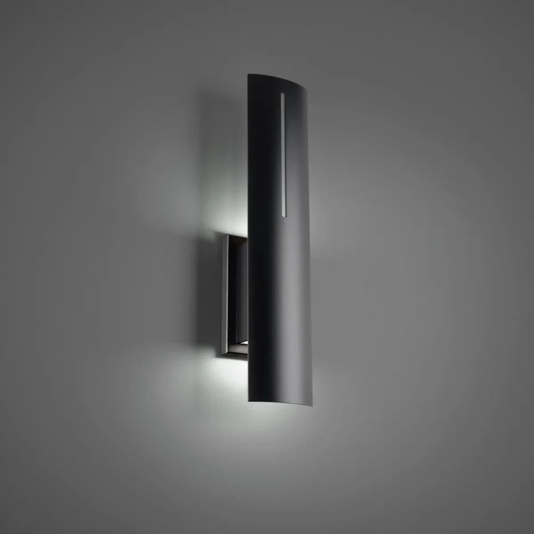 Black LED Outdoor Wall Sconce from the Aegis Collection