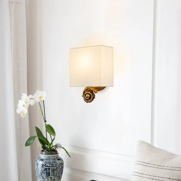 Gold Leaf Wall Sconce from the Swirl Collection
