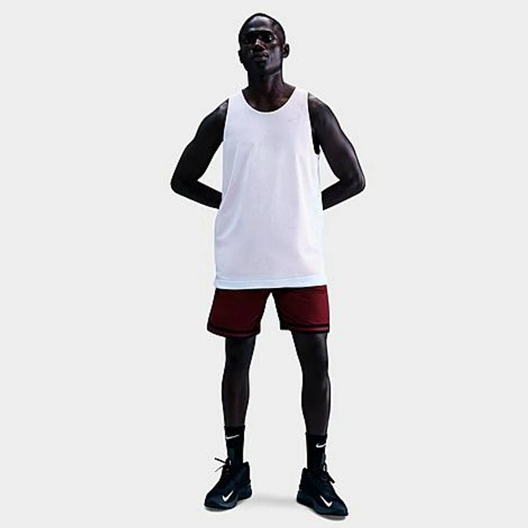 Nike Men's DNA Dri-FIT 8" Basketball Shorts in Dark Team Red/Black Size: XS