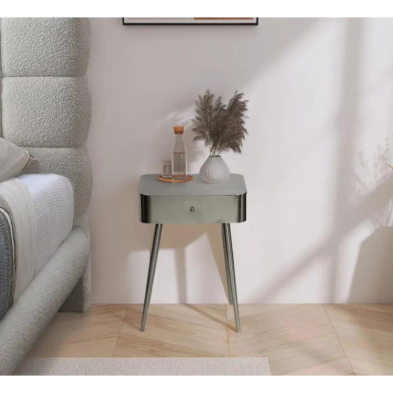 Rylan Silver Iron Nightstand