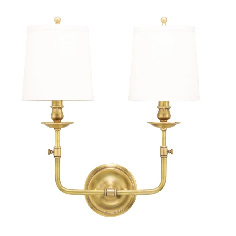 Logan 2-Light 18" Wall Sconce in Aged Brass