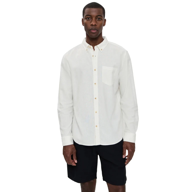 Marine Layer Better-Than-Linen Shirt Iceberg Stripe L