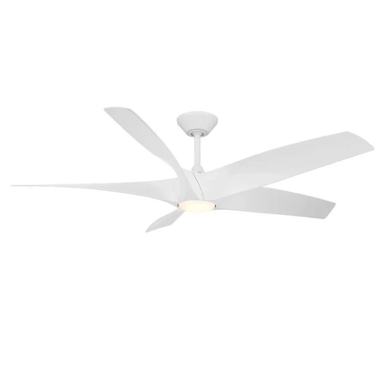 Matte White 62" Ceiling Fan from the Zephyr 5 Collection
