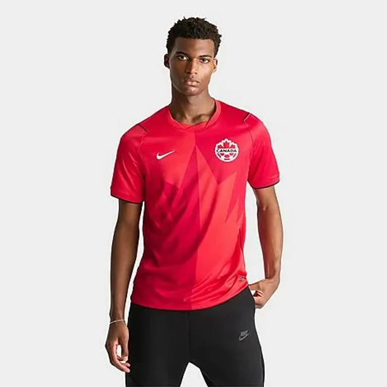 Nike Men's Canada 2026 Stadium Home Dri-FIT Replica Soccer Jersey in Red Size: Small