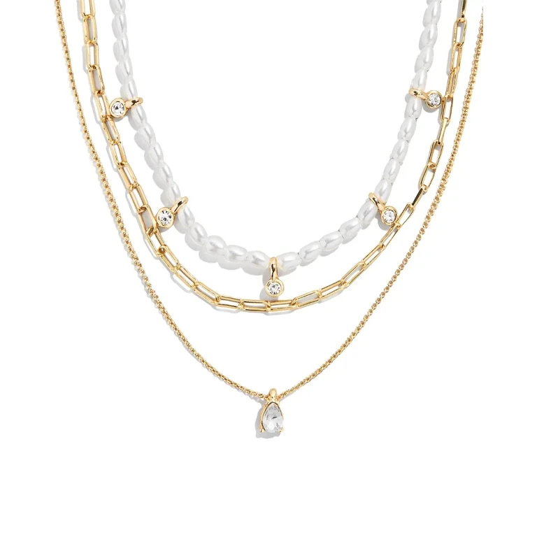 Baublebar Layered Imitation Pearl Necklace, 19