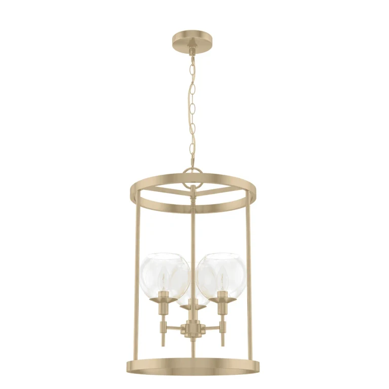 Alturas Gold Three Light Foyer Pendant from the Xidane Collection