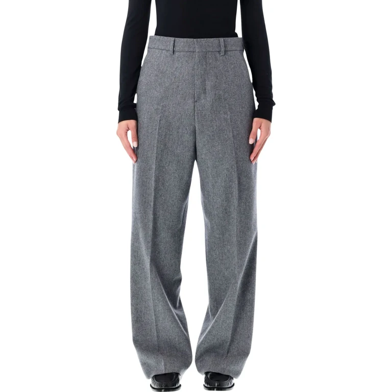 Ami Alexandre Mattiussi Ami Paris Wool Wide-leg Trousers