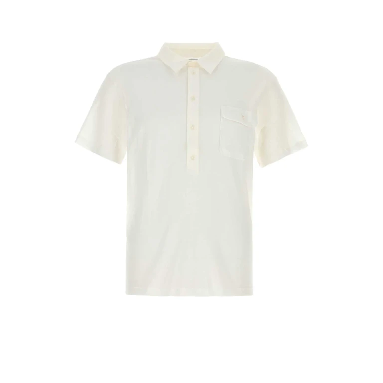 White Cotton Tristan Polo Shirt Exterior - Men