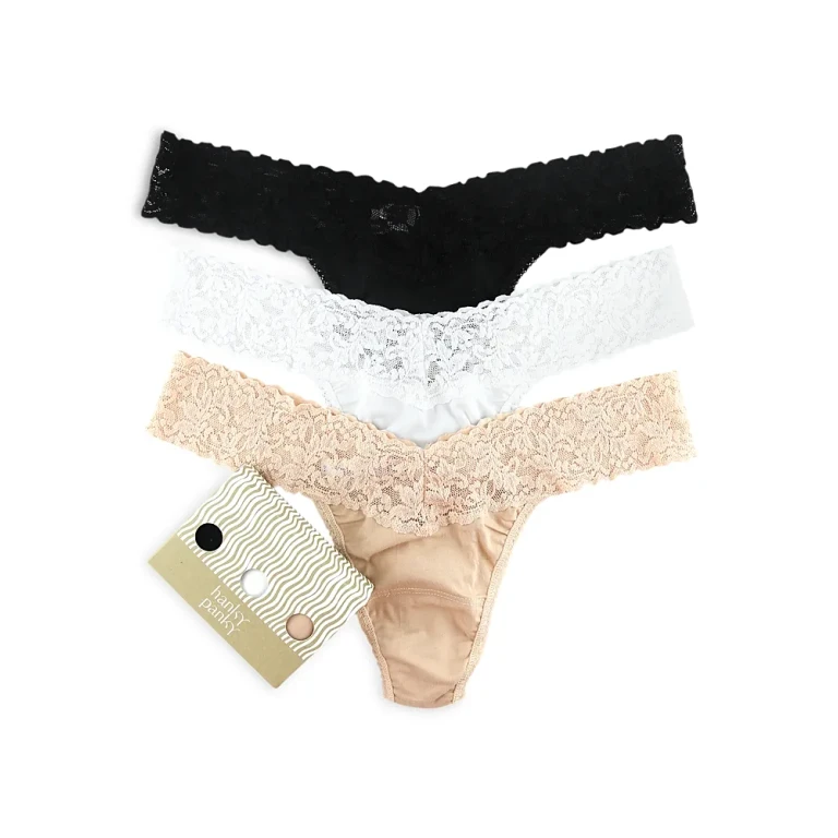 Hanky Panky SupimaCotton Low-Rise Thongs, Set of 3
