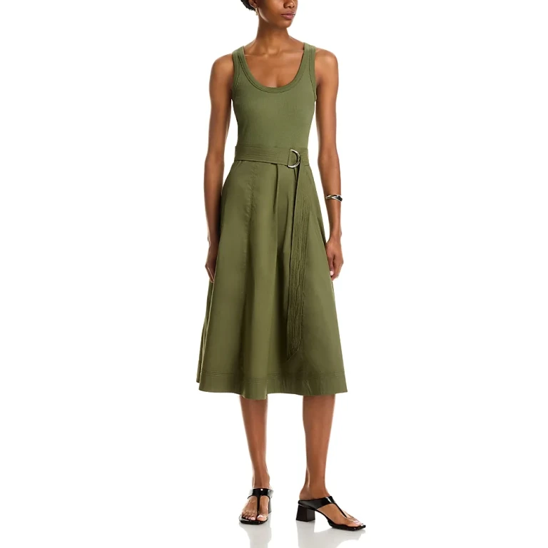 Veronica Beard Ennis Mixed Media Dress
