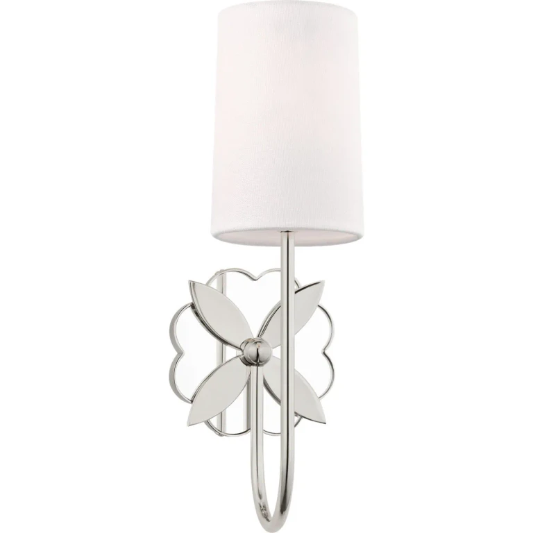 Polished Nickel Polished Nickel Wall Sconce from the Spencer Collection