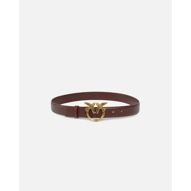 Pinko - Ceinture Love Birds en cuir 3cm - XS