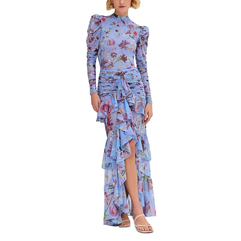 PatBO Lily Flower Maxi Skirt
