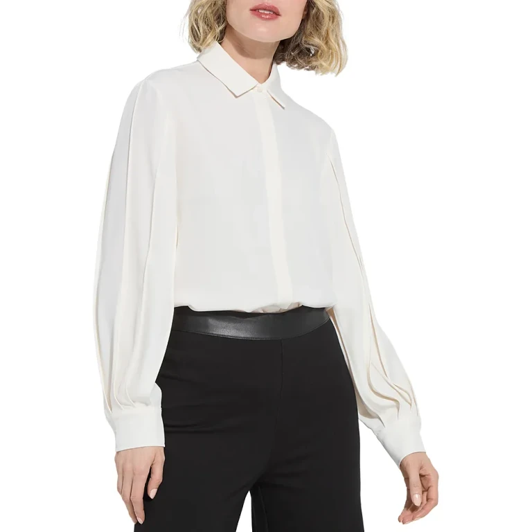 Lysse Ivette Pleated Balloon Sleeved Blouse