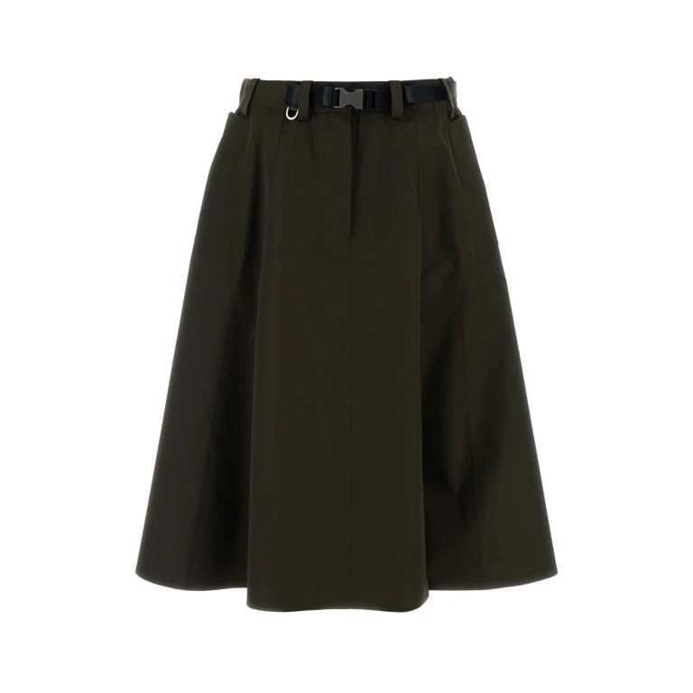 Prada Nylon Midi Skirt