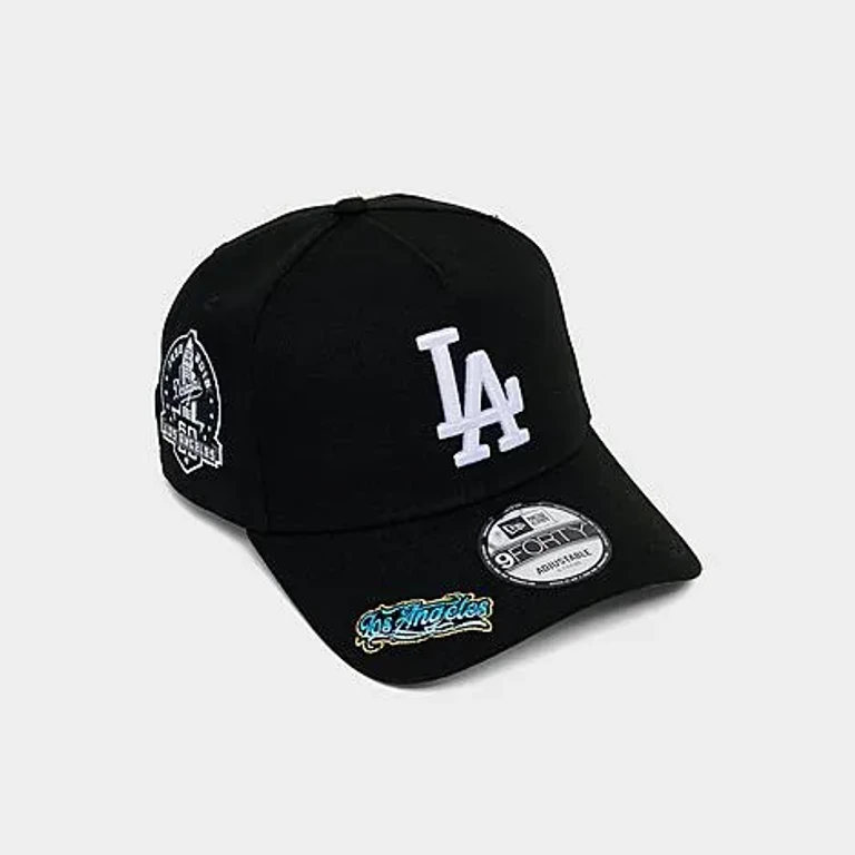 New Era Los Angeles Dodgers MLB 9FORTY Chains Snapback Hat in Black/White
