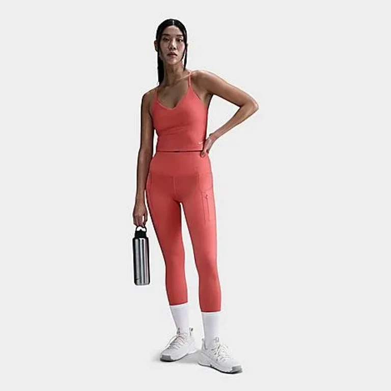 Nike Women's Indy Light-Support Padded Sports Bra Tank in Armory Navy/White Size: 2XS