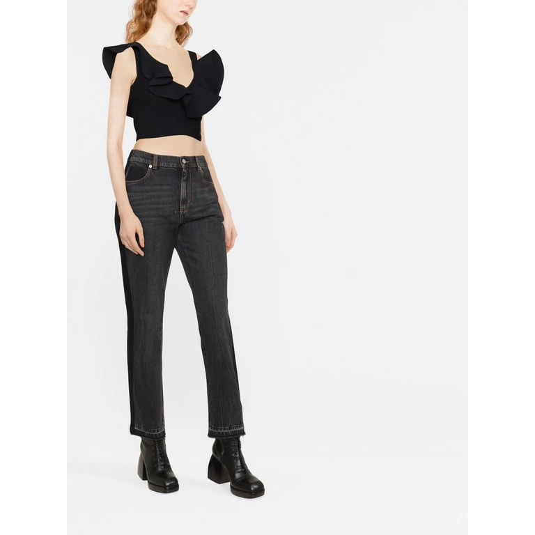 Alexander Mcqueen Jeans Black - Women