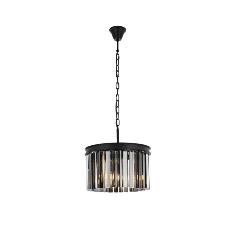 Matte Black Three Light Pendant from the Sydney Collection
