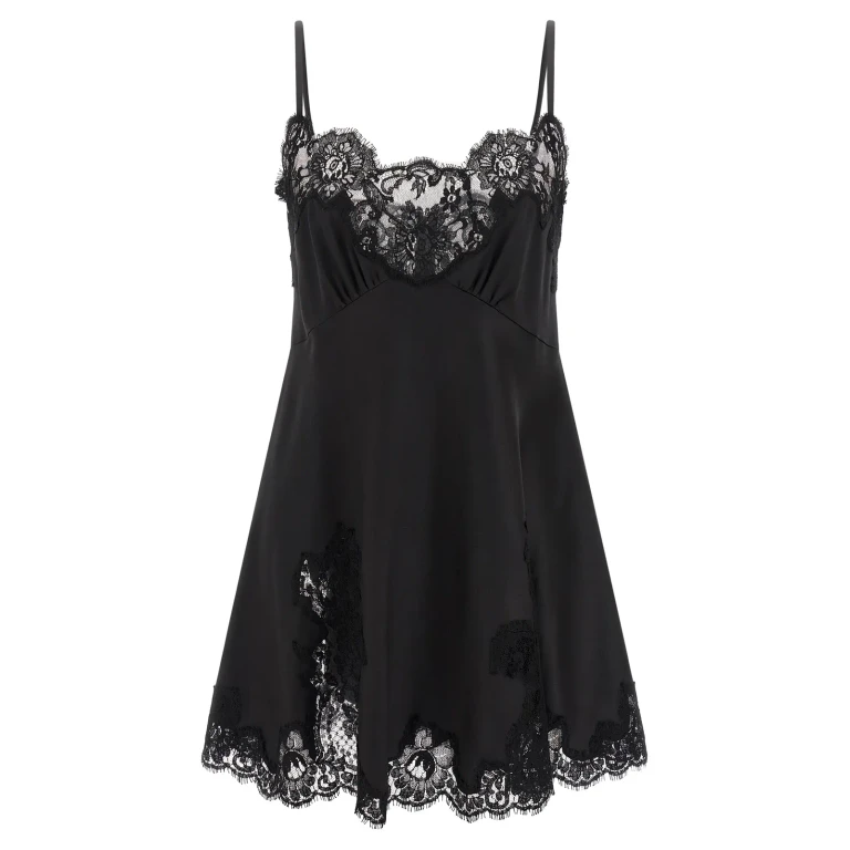 Dolce & Gabbana Satin And Lace Dress