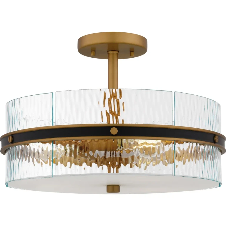 Matte Black Semi-Flush Mount from the Reagan Collection