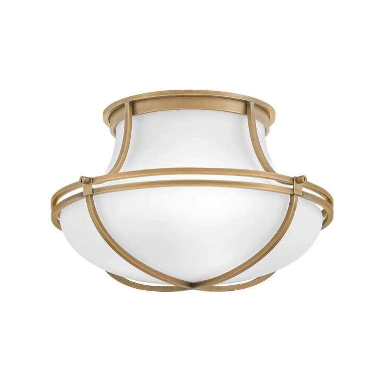 Heritage Brass LED Flush Mount from the Saddler Collection