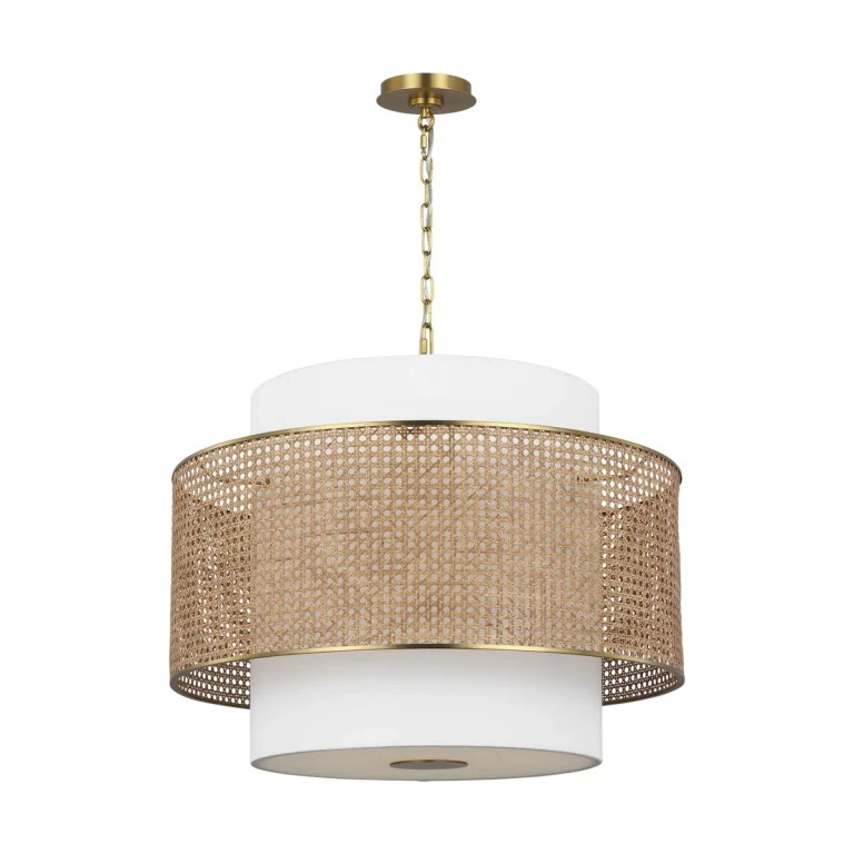 Blonde Rattan Pendant from the Sawyer Collection