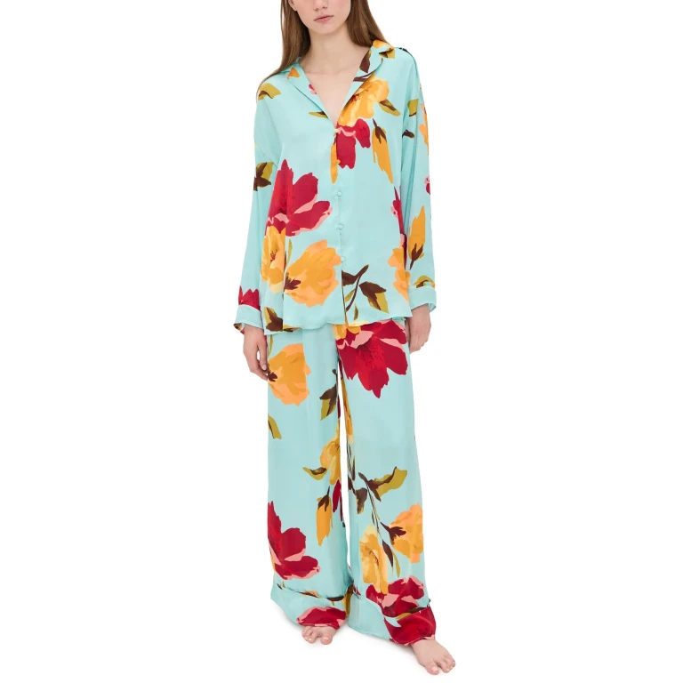 Free People Dreamy Days Pajama Set Heart Print S