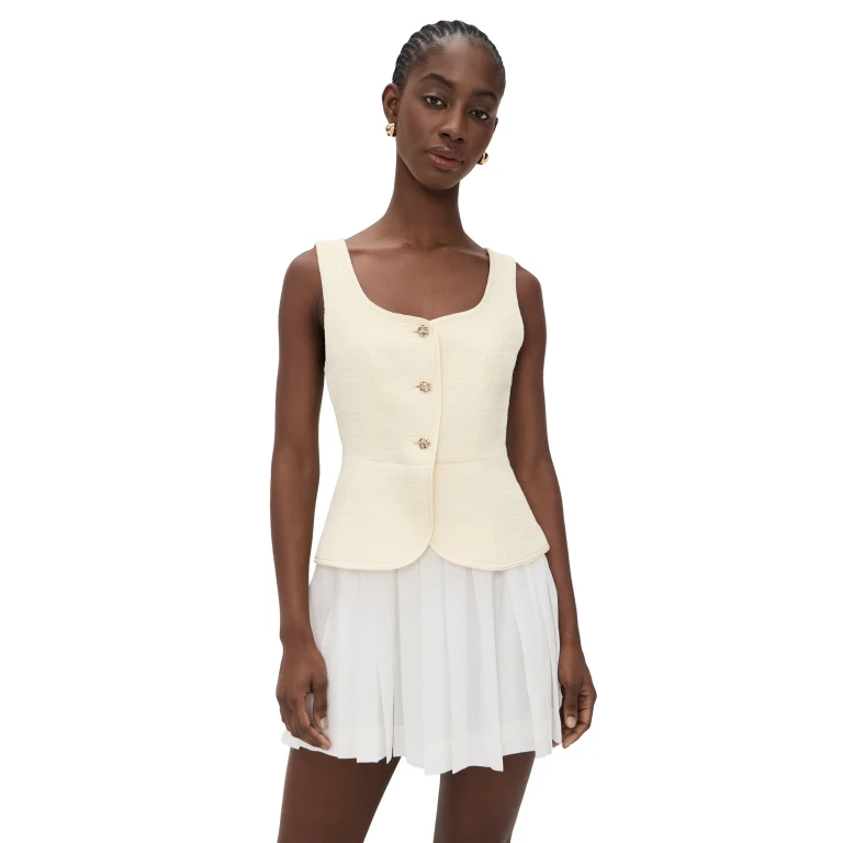 ASTR the Label Sheridan Dress Lt Yellow White M