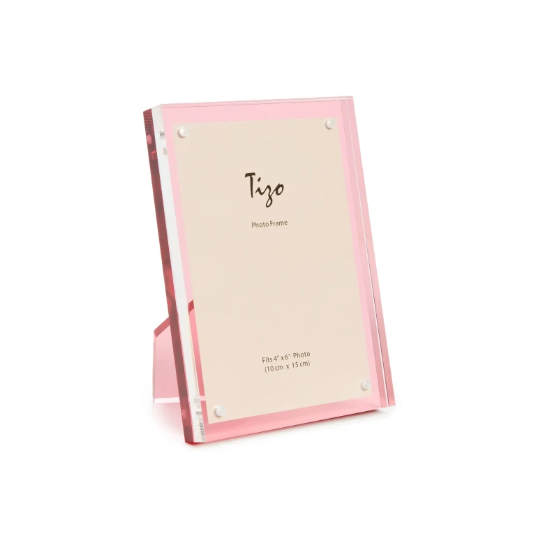 Tizo Design Lucite Frame 4x6 Pink One Size
