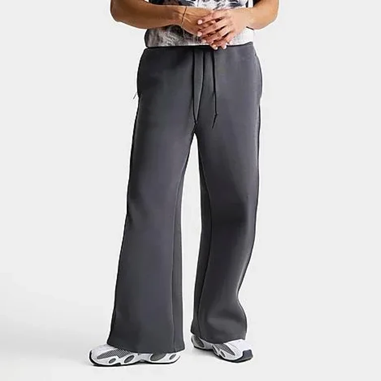 Nike Men's Tech Fleece Loose-Fit Open Hem Pants in Anthracite/Black Size: Small