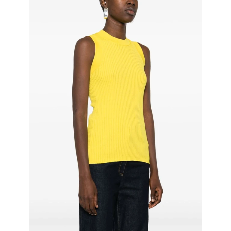 SportMax Top Yellow Cotton - Women
