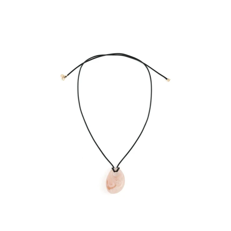 Ettika Resin Drop Cord Necklace Blush One Size