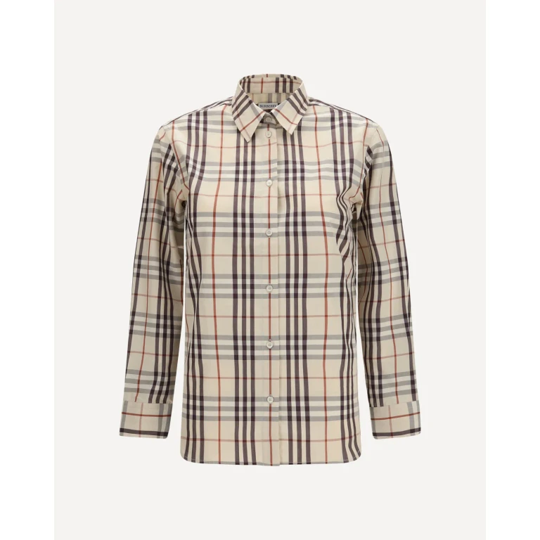 BURBERRY Regular fit check cotton Shirt Female 6