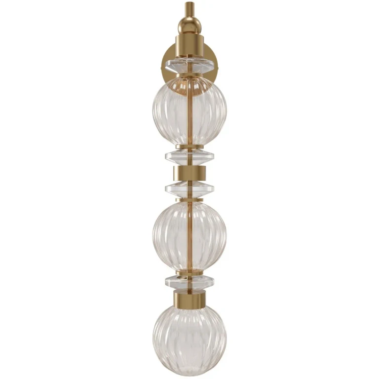 Aged Brass LED Wall Sconce from the Avra Collection